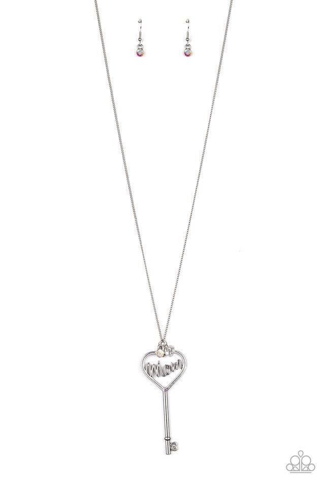 Paparazzi Necklace ~ The Key to Moms Heart - Multi