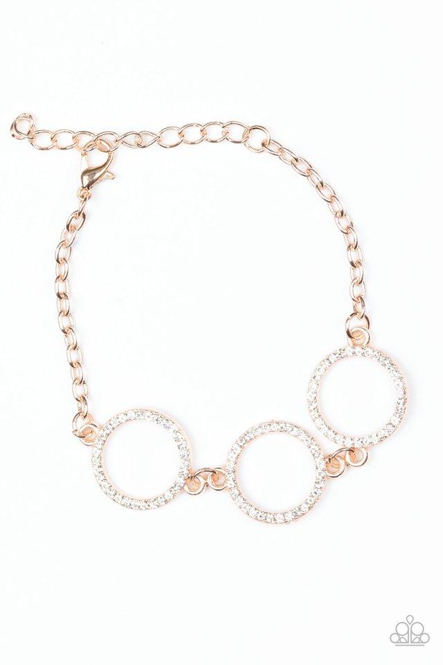 Paparazzi Bracelet ~ Dress The Part - Rose Gold Paparazzi Bracelet ~ Dress The Part - Rose Gold