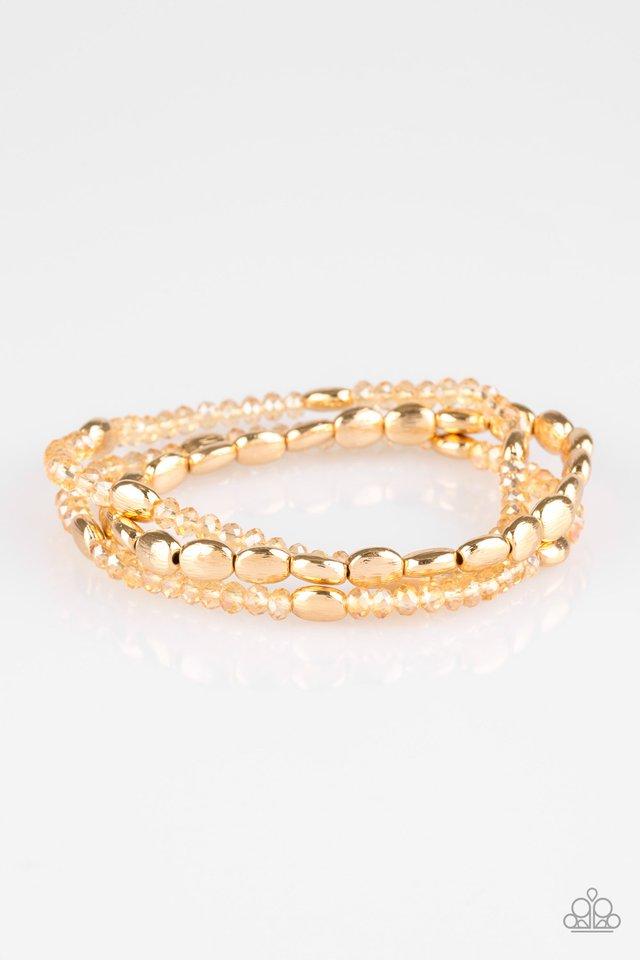Pulsera Paparazzi ~ Hello Beautiful - Oro