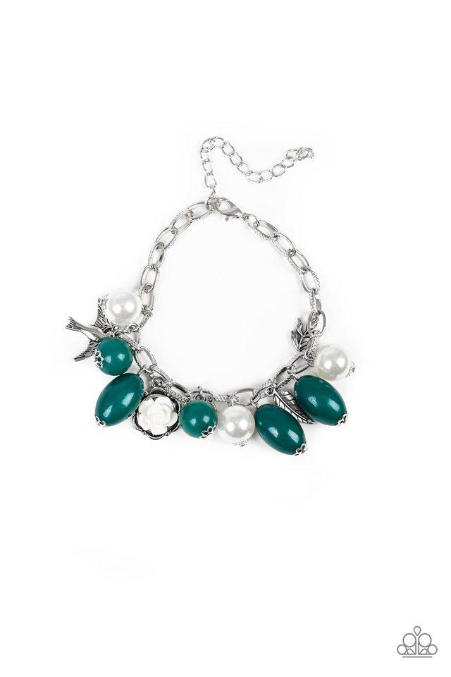 Pulsera Paparazzi ~ Love Doves - Verde