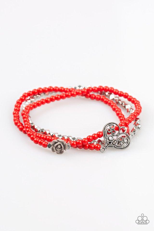 Paparazzi Bracelet ~ Lovers Loot - Red