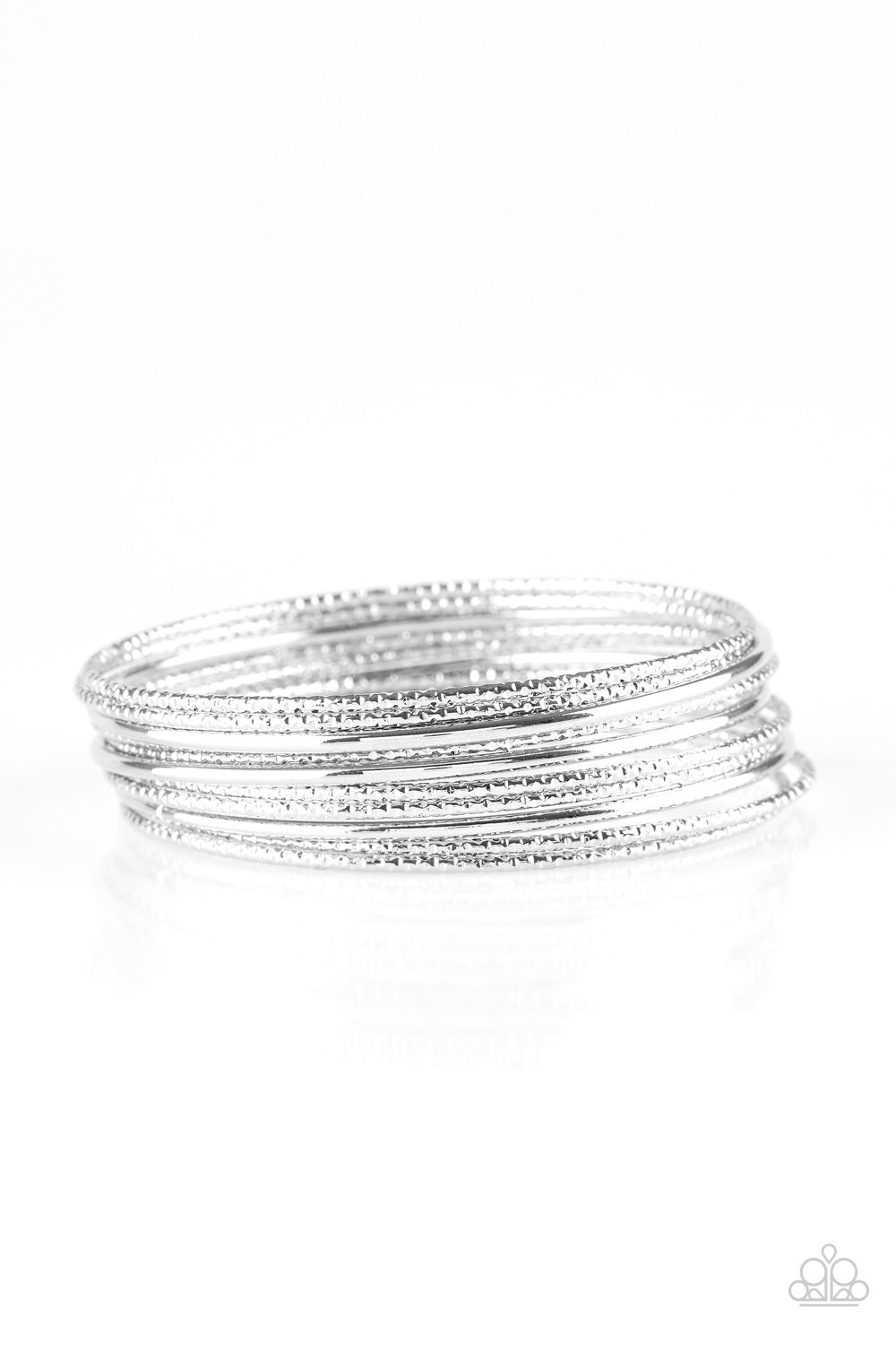 Paparazzi Bracelet ~ Bangle Babe - Silver
