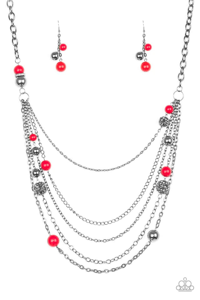Paparazzi Necklace ~ Radiant Renegade - Red