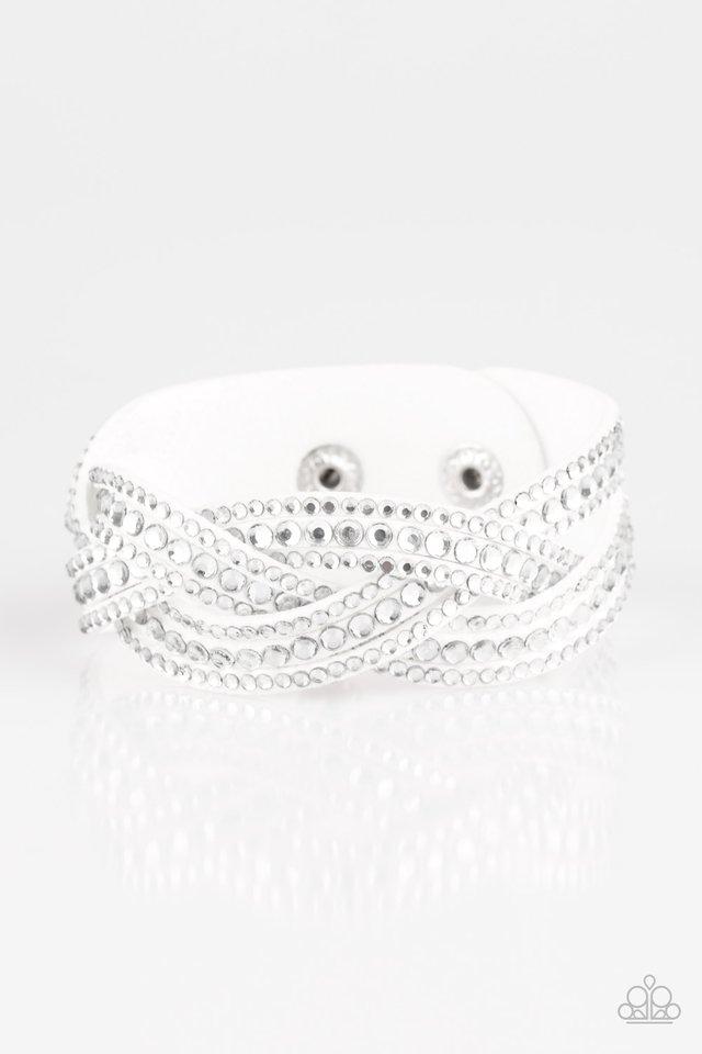 Paparazzi Bracelet ~ Bring On The Bling - White