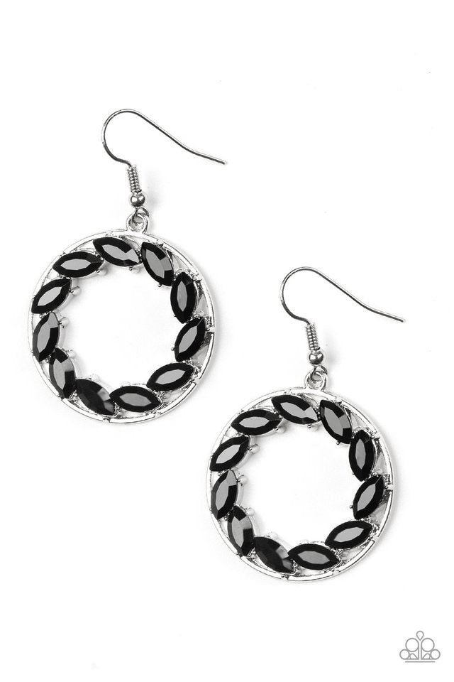 Global Glow - Black - Paparazzi Earring Image