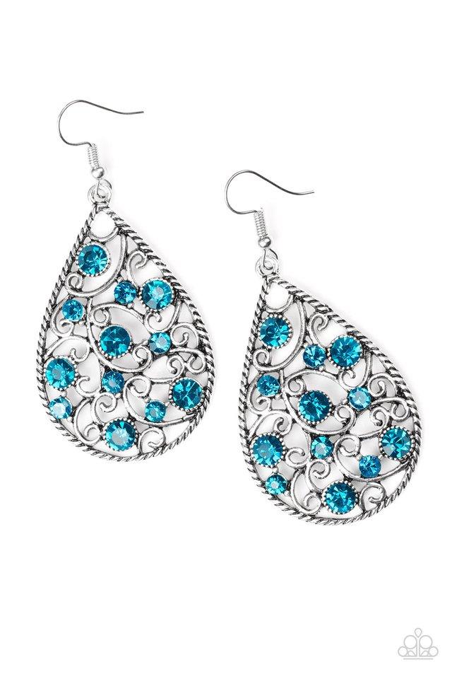 Paparazzi Earring ~ Certainly Courtier - Blue
