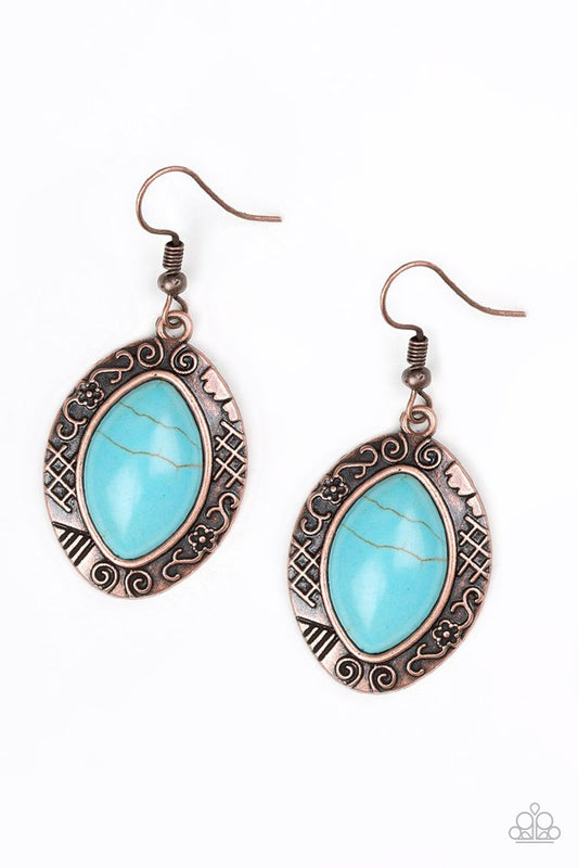 Aztec Horizons - Copper - Paparazzi Earring Image
