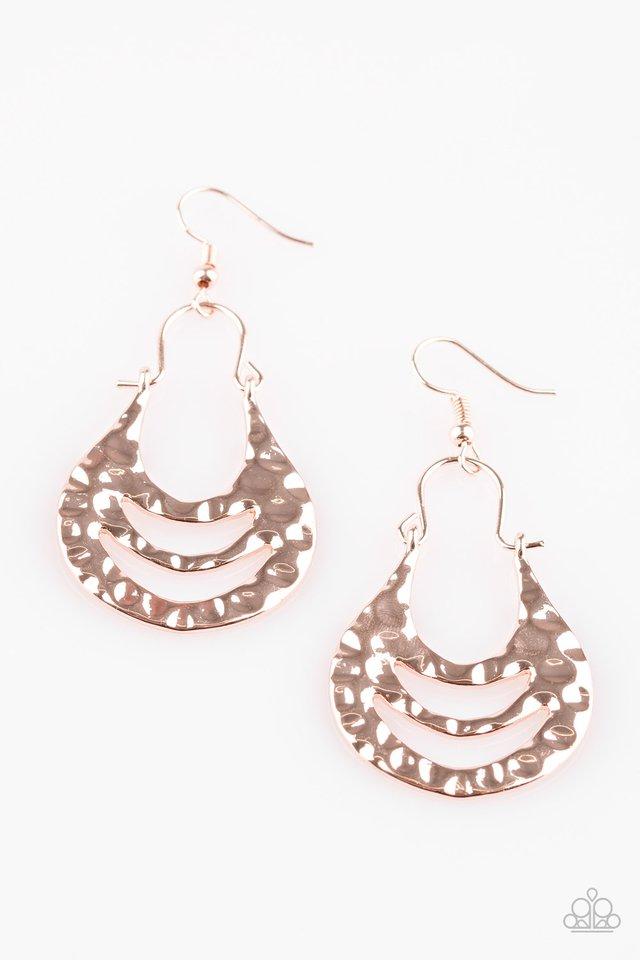 Paparazzi Earring ~ Hang ZEN! - Rose Gold