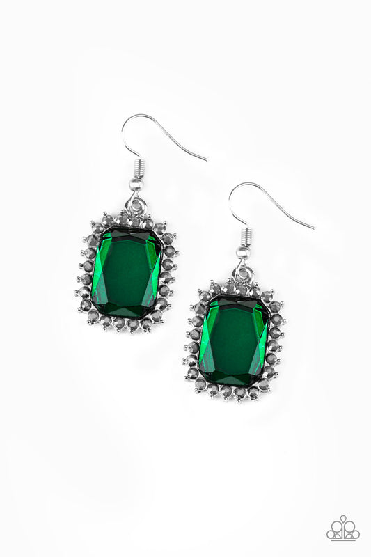 Paparazzi Earring ~ Downtown Dapper - Green
