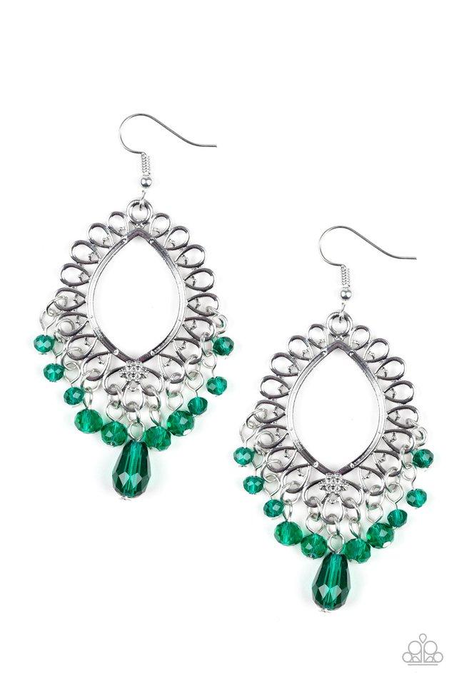 Paparazzi Earring ~ Just Say NOIR - Green