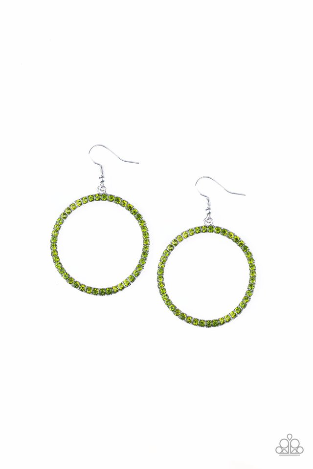 Stoppin Traffic - Green - Paparazzi Earring Image