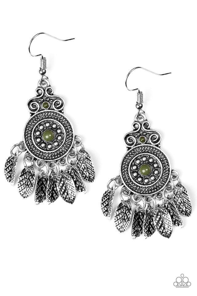 Paparazzi Earring ~ Lower East WILDSIDE - Green