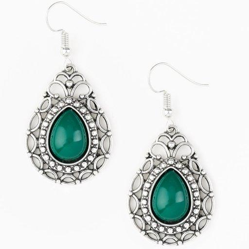 Paparazzi Earring ~ Flirty Finesse - Green