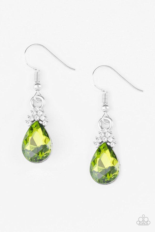 Paparazzi Earring ~ 5th Avenue Fireworks - Green