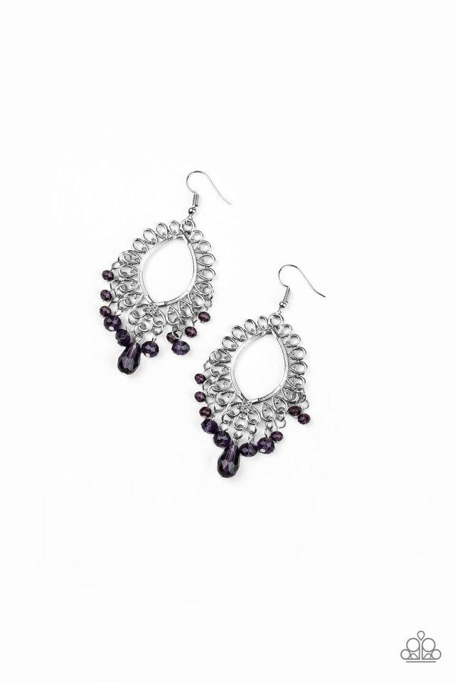 Paparazzi Earring ~ Just Say NOIR - Purple