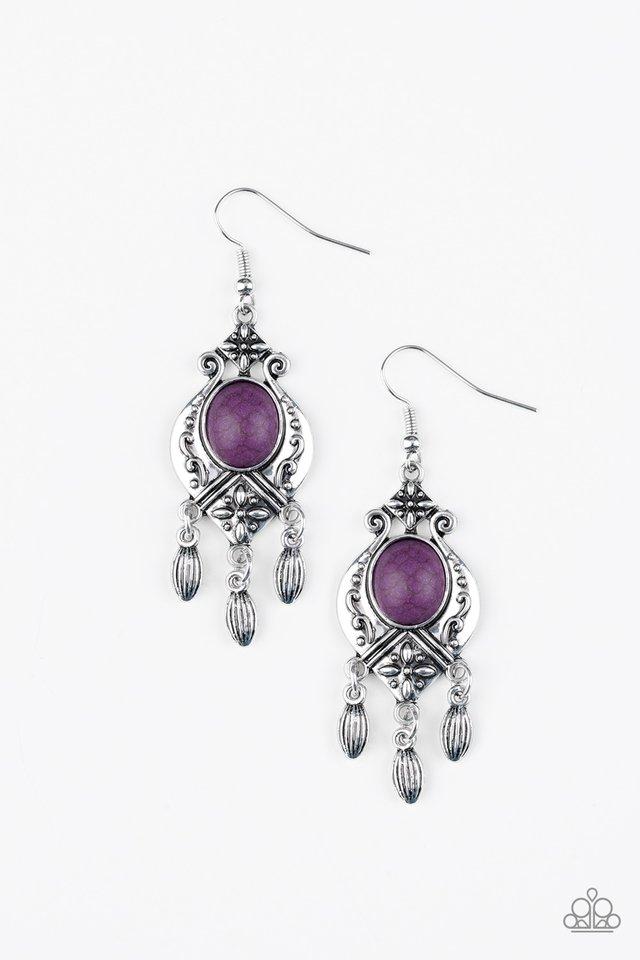 Paparazzi Earring ~ Enchantingly Environmentalist - Purple