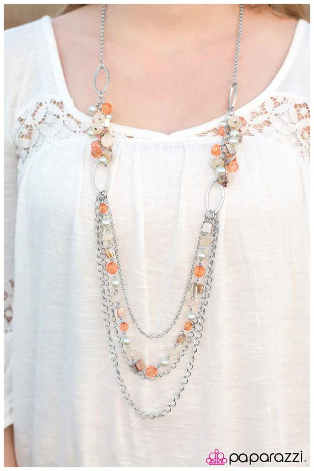 Paparazzi Necklace ~ Well, I Was In the Area - Orange