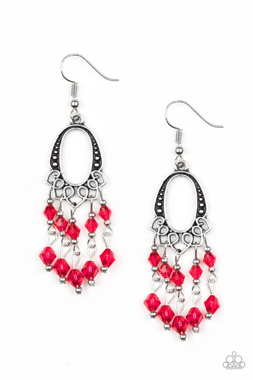 Paparazzi Earring ~ Not The Only Fish In The Sea - Red