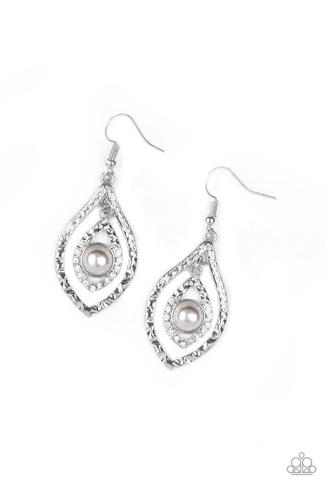 Paparazzi Earring ~ Breaking Glass Ceilings - Silver