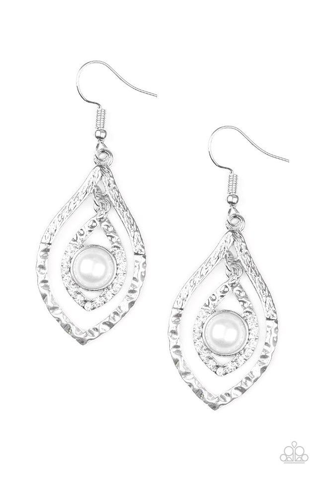 Paparazzi Earring ~ Breaking Glass Ceilings - White