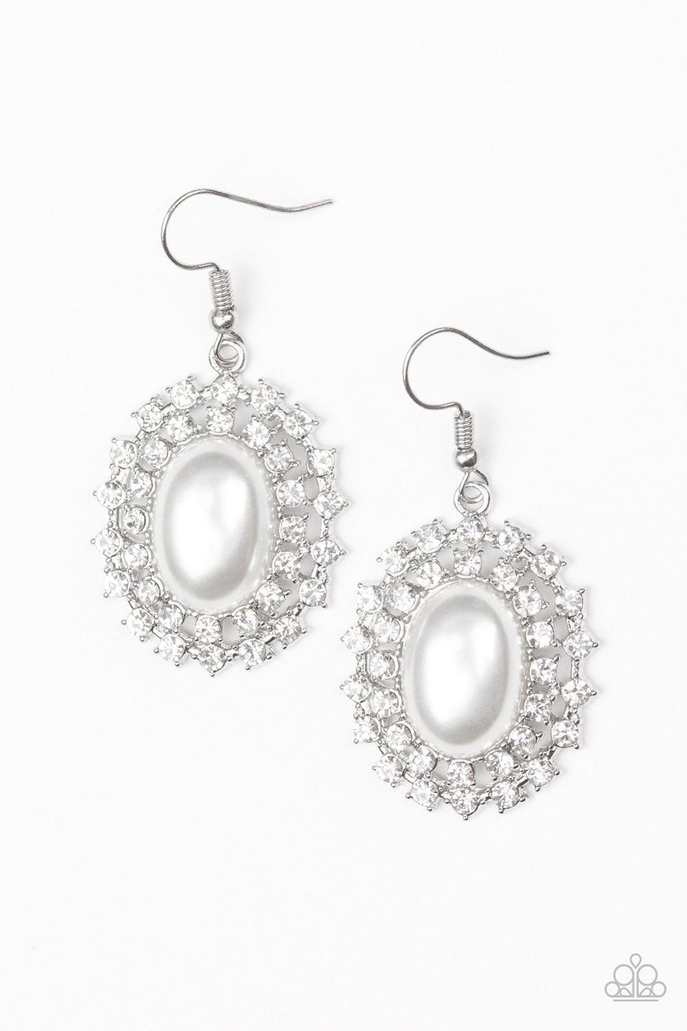 Paparazzi Earring ~ Mega Movie Star - White