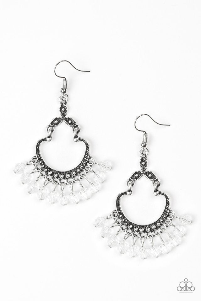 Babe Alert - White - Paparazzi Earring Image
