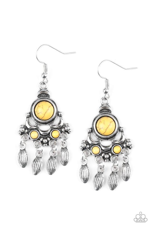 Paparazzi Earring ~ No Place Like HOMESTEAD - Yellow