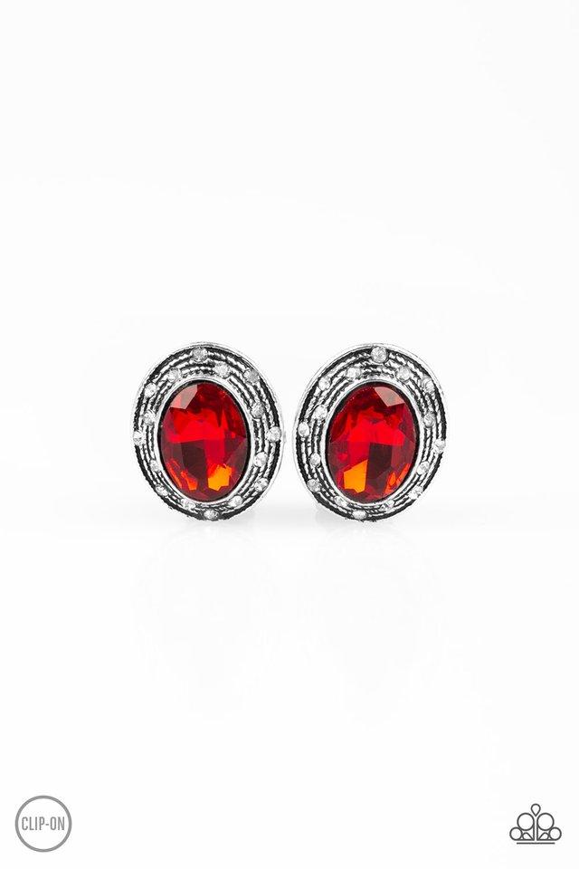 Paparazzi Earring ~ East Side Etiquette - Red