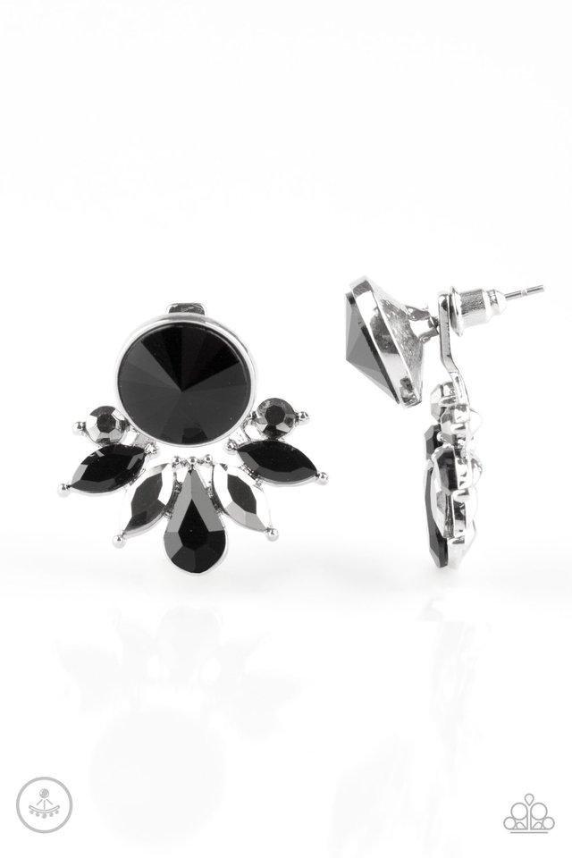 Paparazzi Earring ~ Radically Royal - Black Post