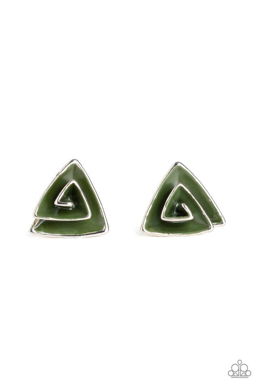 On Blast - Green - Paparazzi Earring Image