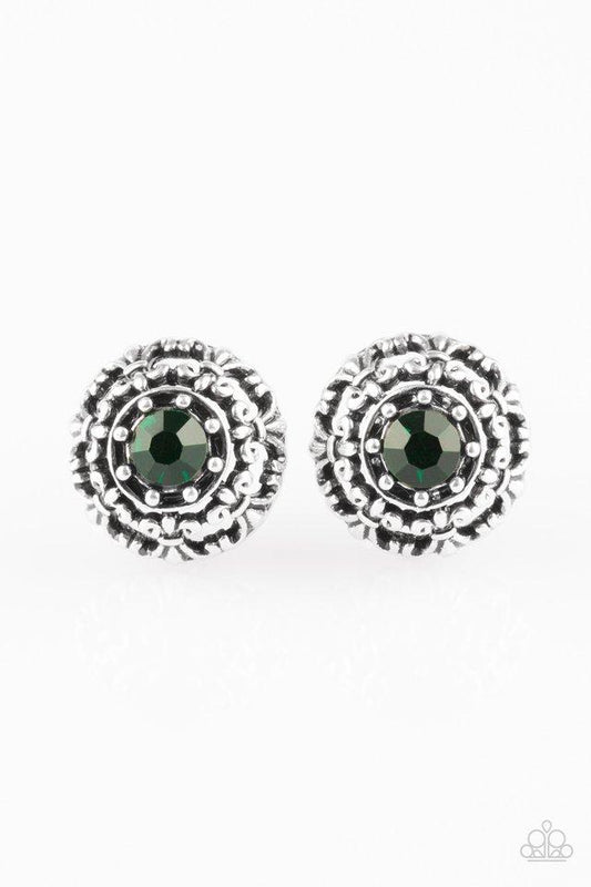 Paparazzi Earring ~ Courtly Courtliness - Green