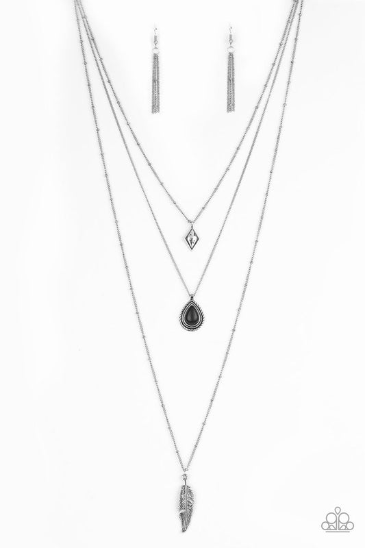 Fly The Coop - Black - Paparazzi Necklace Image