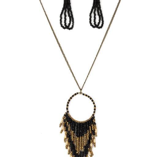 Collar Paparazzi ~ Belleza de Badlands - Negro