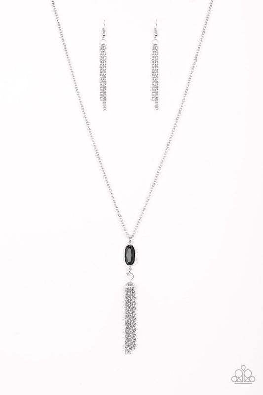 Tassel Tease - Black - Paparazzi Necklace Image