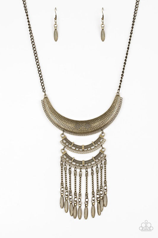 Eastern Empress - Brass - Paparazzi Necklace Image