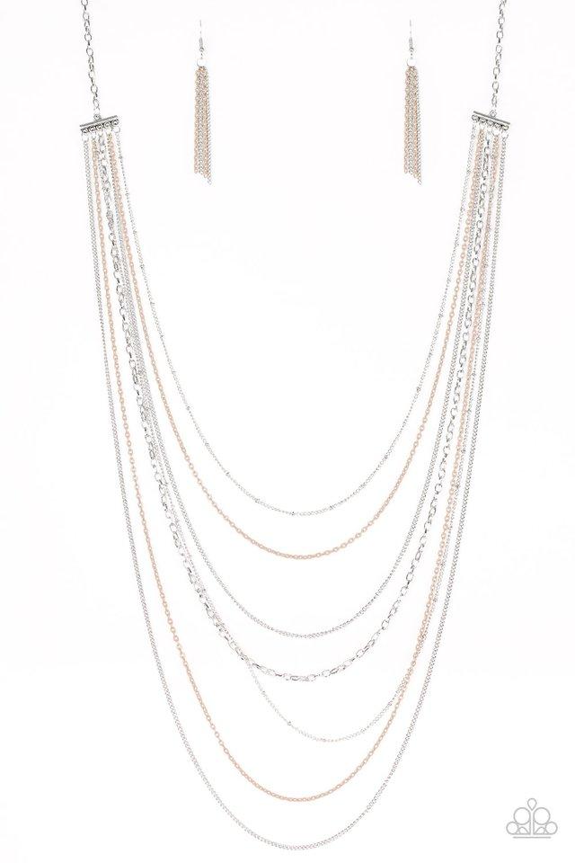 Collar Paparazzi ~ Arcoíris Radical - Marrón