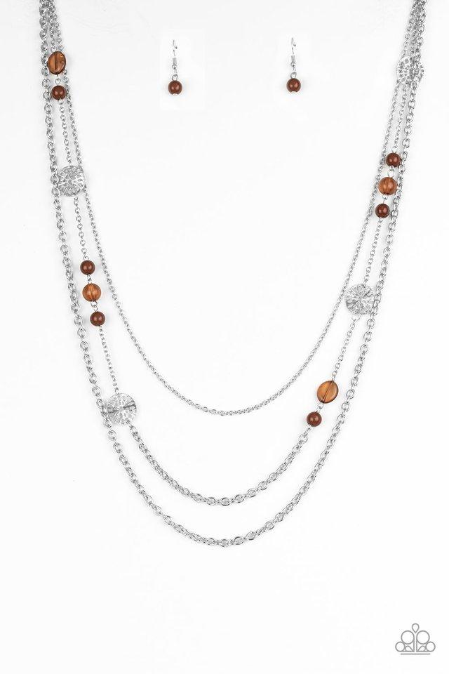 Collar Paparazzi ~ ¡Bastante pop-tástico! - Marrón