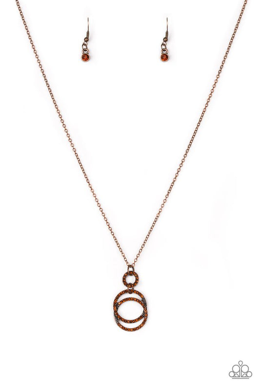 Timeless Trio - Copper - Paparazzi Necklace Image