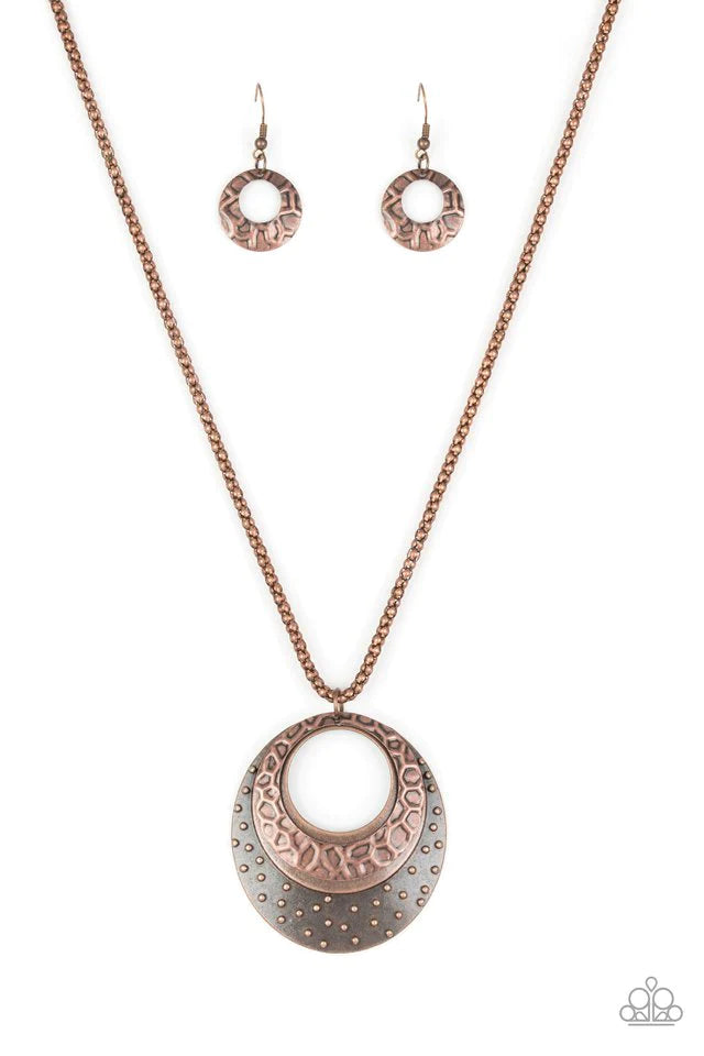 Collar Paparazzi ~ Texture Trio - Cobre