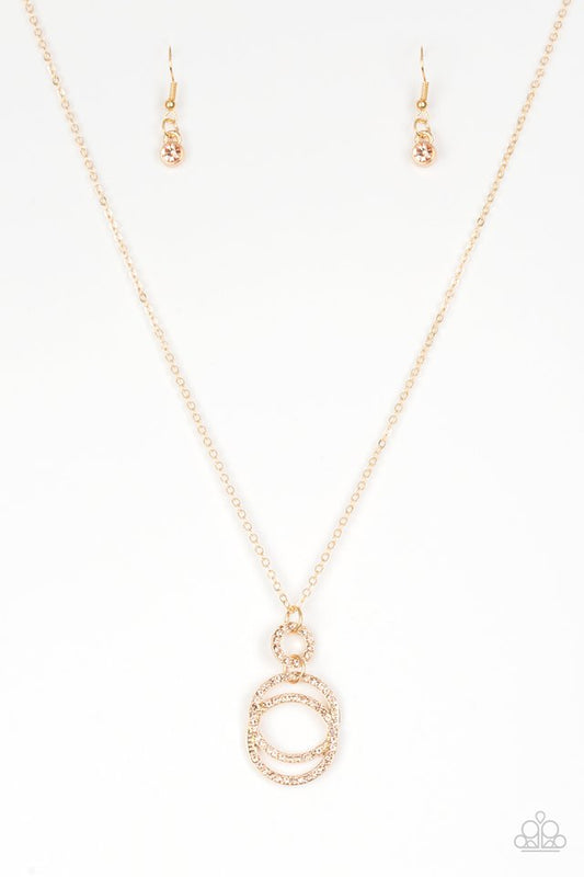 Timeless Trio - Gold - Paparazzi Necklace Image