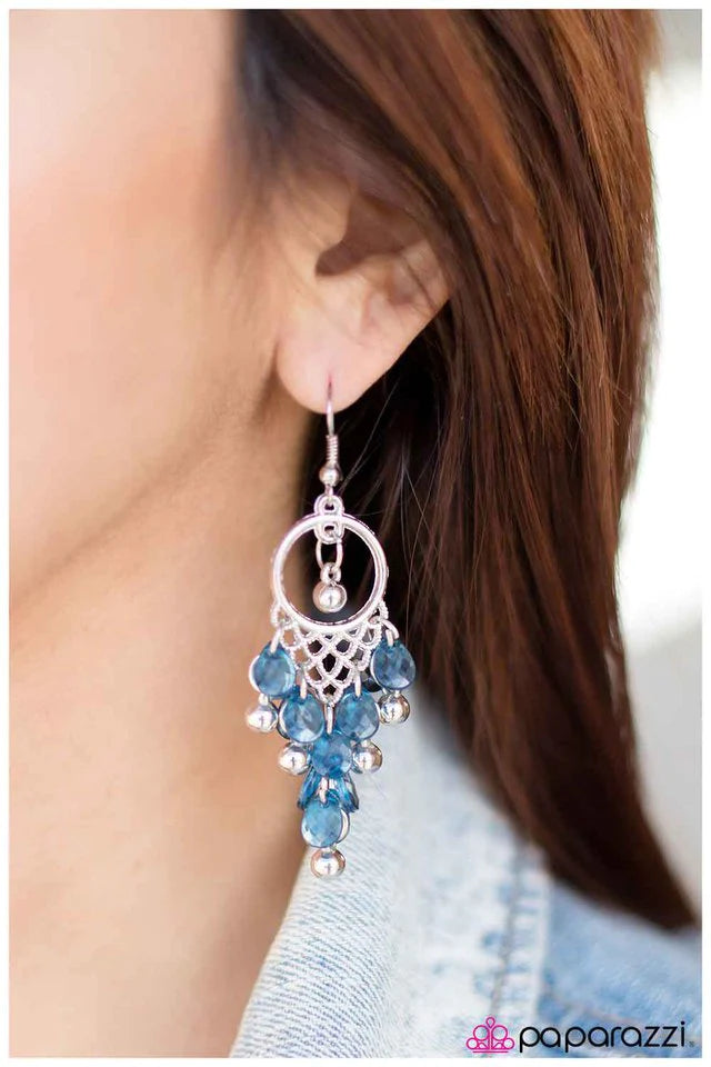 Paparazzi Earring ~ Daydreaming - Blue
