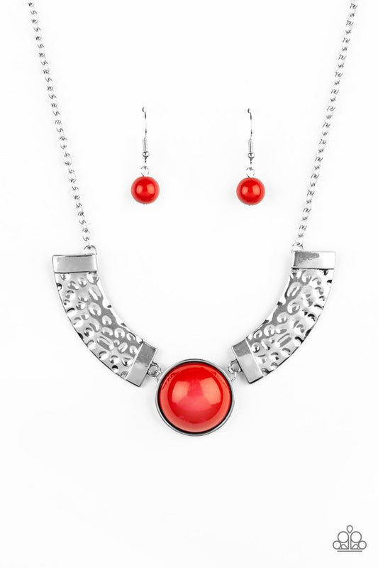 Egyptian Spell - Orange - Paparazzi Necklace Image