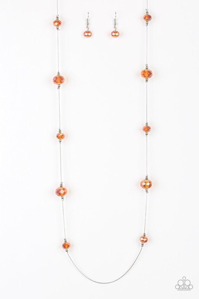 Paparazzi Necklace ~ Champagne On The Rocks - Orange