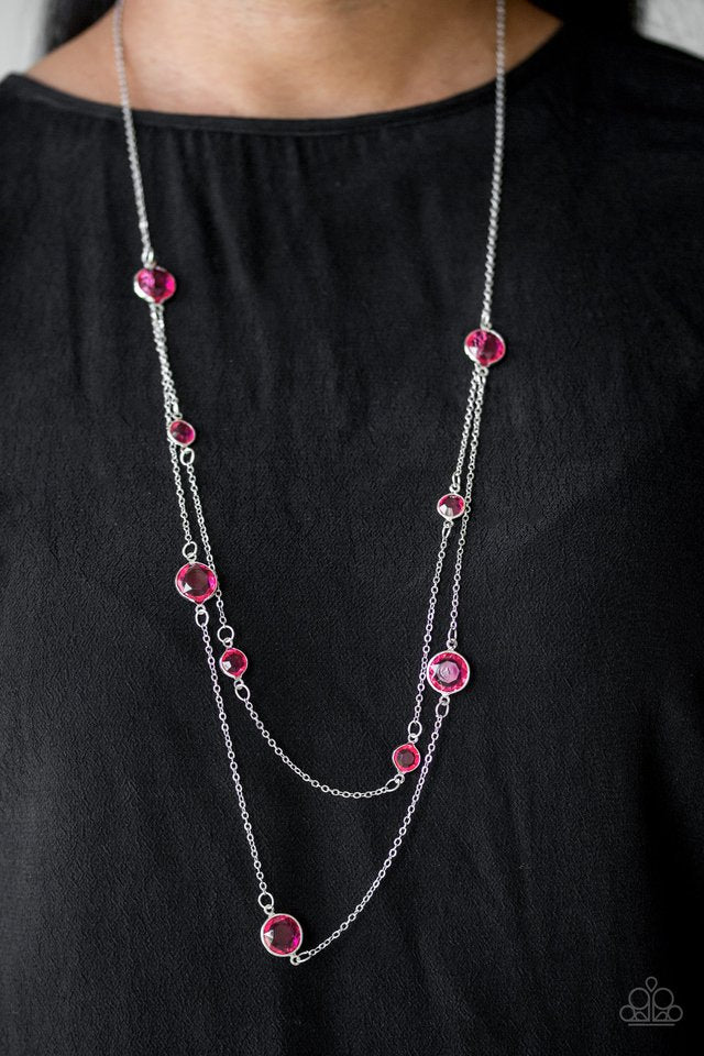 Paparazzi Necklace ~ Raise Your Glass - Pink Paparazzi Jewelry | Online Store | DebsJewelryShop.com Paparazzi Necklace ~ Raise Your Glass - Pink Paparazzi Jewelry | Online Store | DebsJewelryShop.com