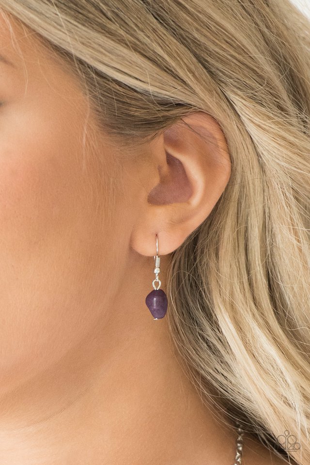 Both Feet On The Ground - Purple - Paparazzi Necklace Image