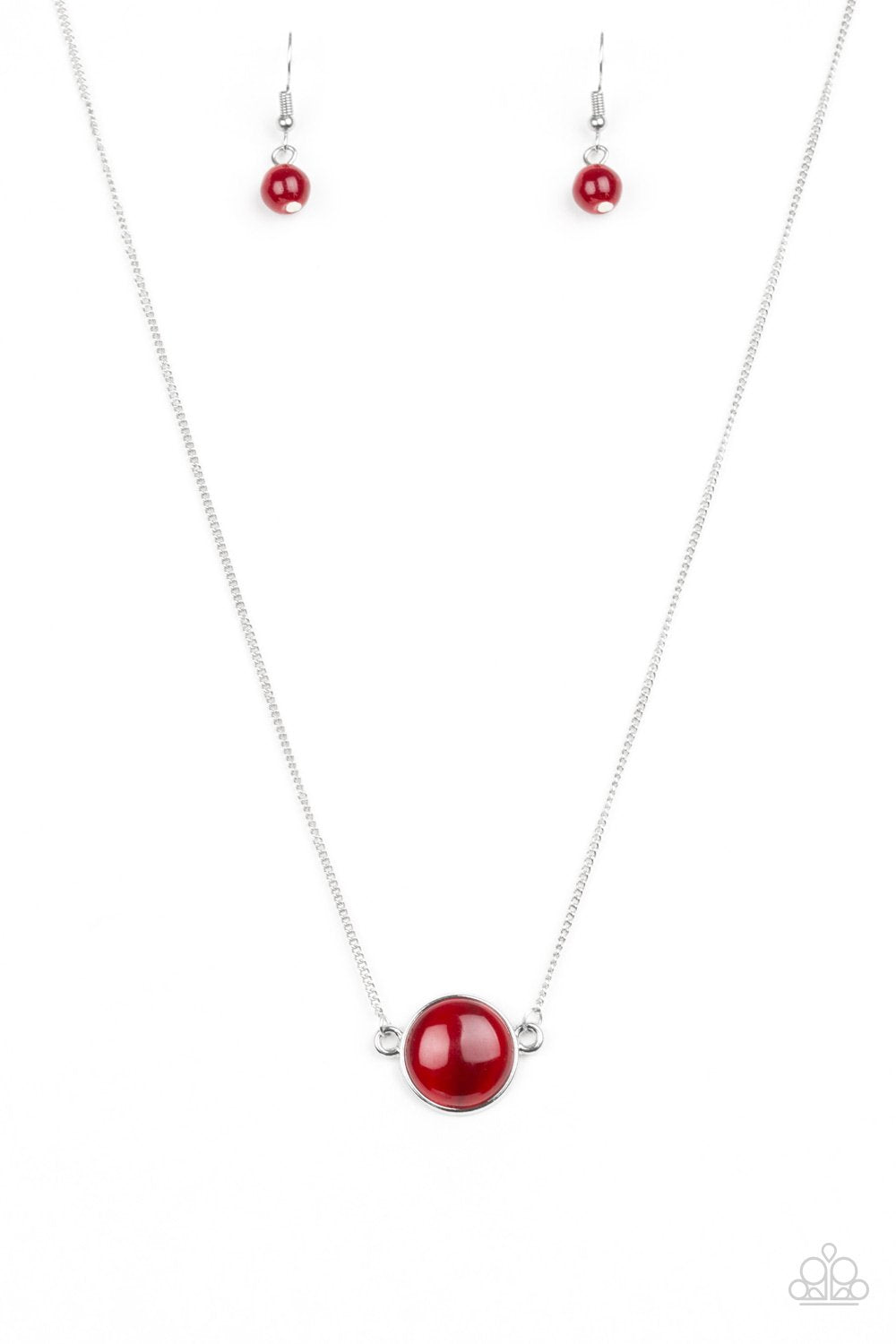 Paparazzi Necklace ~ Rose-Colored Glasses - Red