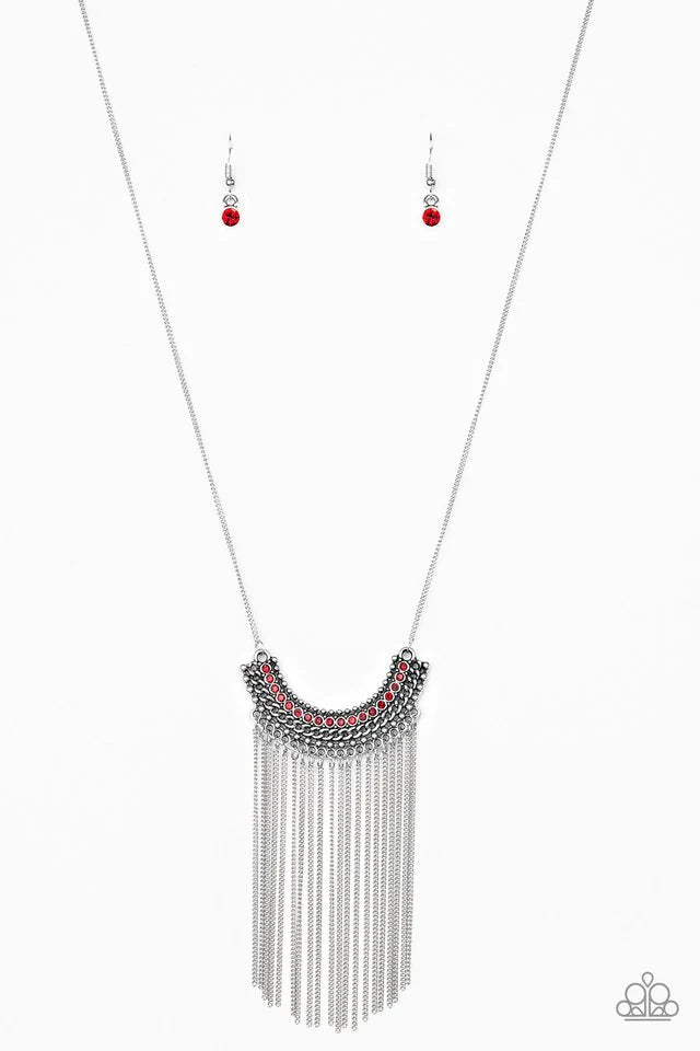 Paparazzi Necklace ~ Glam Mantra - Red