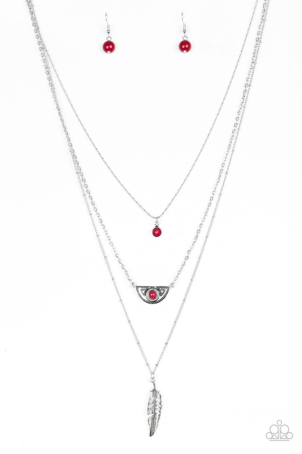 Paparazzi Necklace ~ Sahara Sparrow - Red
