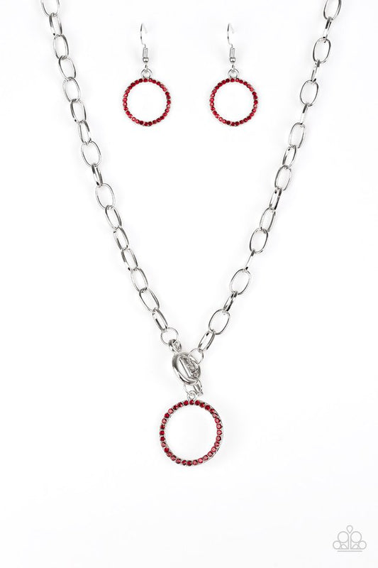 All In Favor - Red - Paparazzi Necklace Image