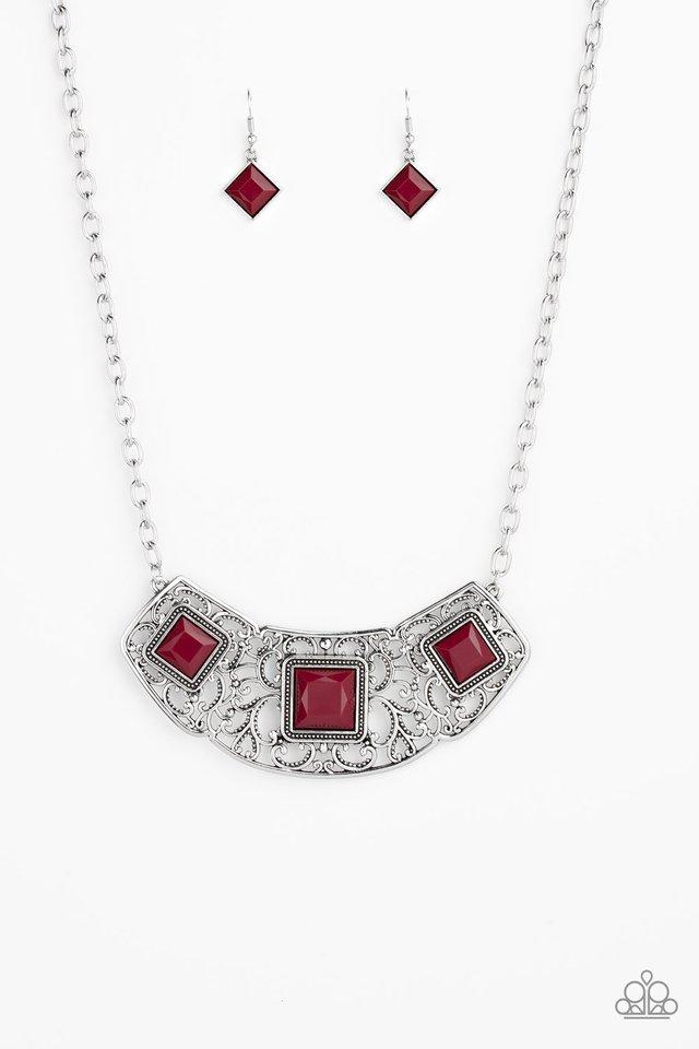 Paparazzi Necklace ~ Feeling Inde-PENDANT - Red